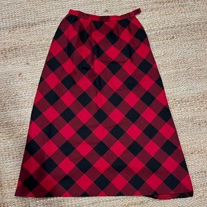EUC vintage wool  Talbots, buffalo plaid long skirt